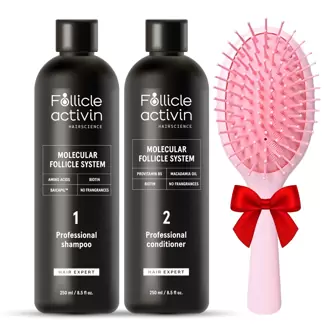 Follicle Activin - intensyvus kursas regeneruojantis plaukų augimą ir apimtį (veikia kaip mezoterapija)